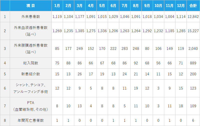 2017年 診療実績